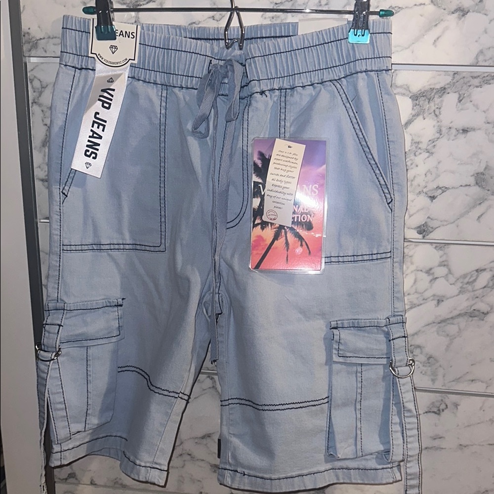 VIP Light Blue Men's Cargo Shorts
